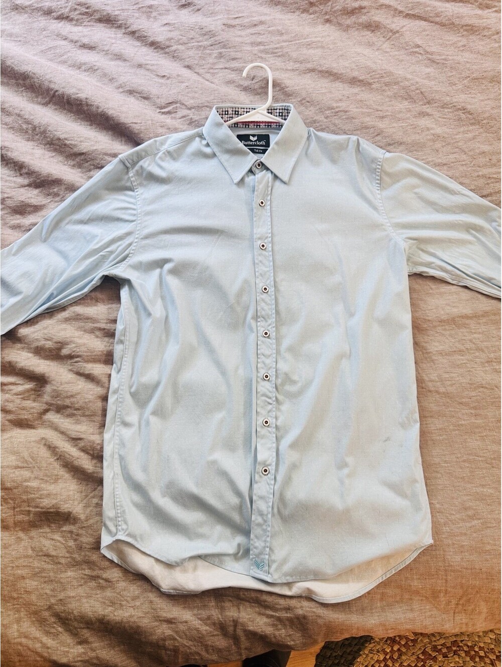 Buttercloth XL Tall Dark Blue Men's Shirt Longsleeve Button Up Performance - Picture 3 of 9